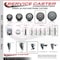 Service Caster 5 Inch Gray Polyurethane Wheel Swivel 34 Inch Threaded Stem Caster with Brake SCC SCC-TS20S514-PPUB-TLB-34212 - alternate 3